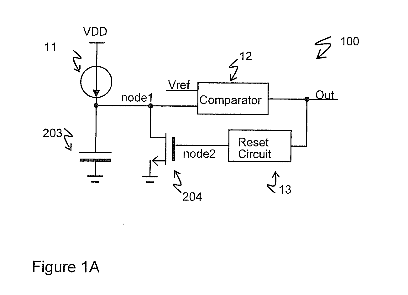 Temperature compensated rc oscillator for signal conditioning asic using source bulk voltage of mosfet