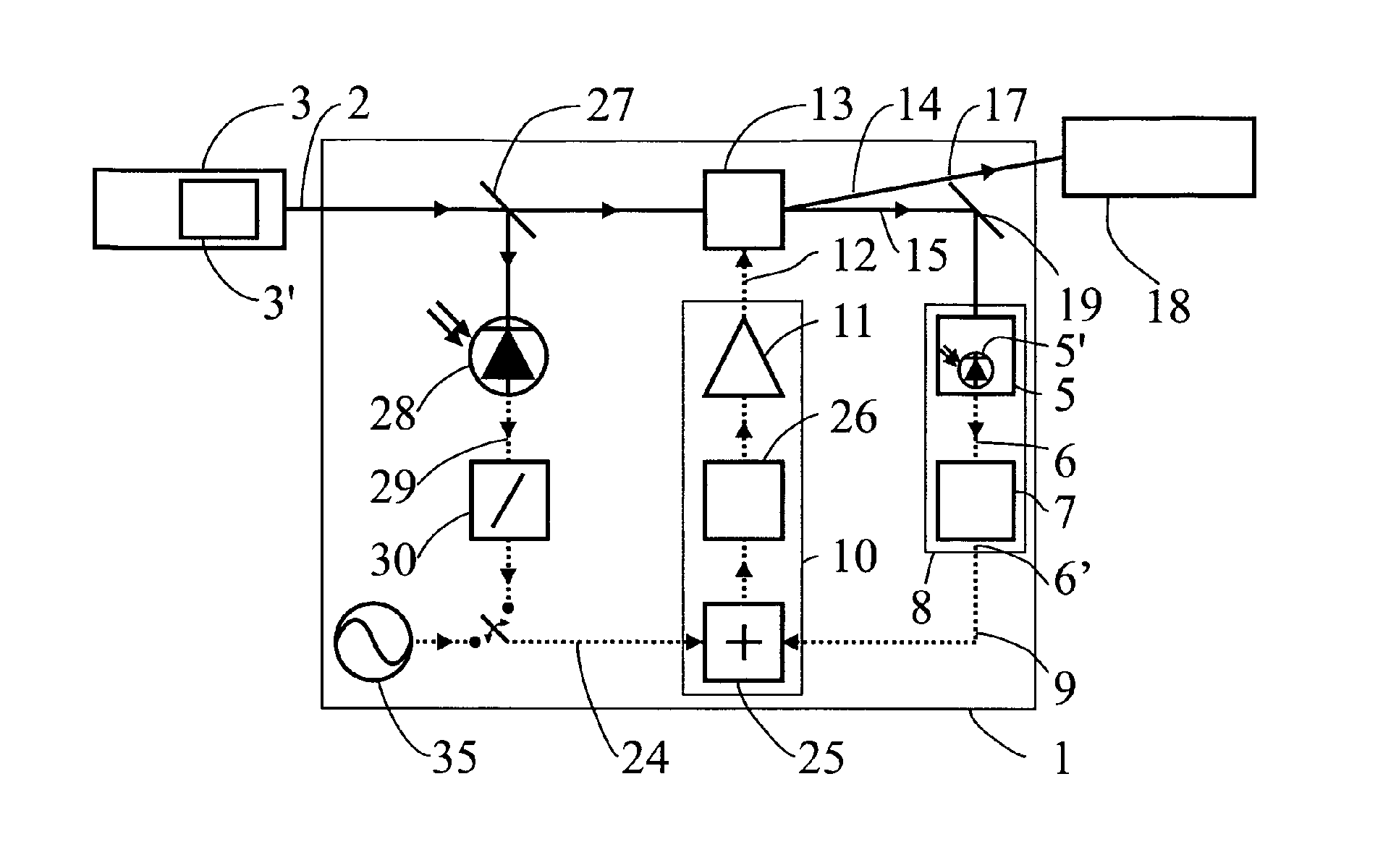 Method and device for generating a self-referenced optical frequency comb