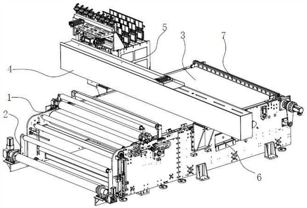 A scanning digital textile printing machine