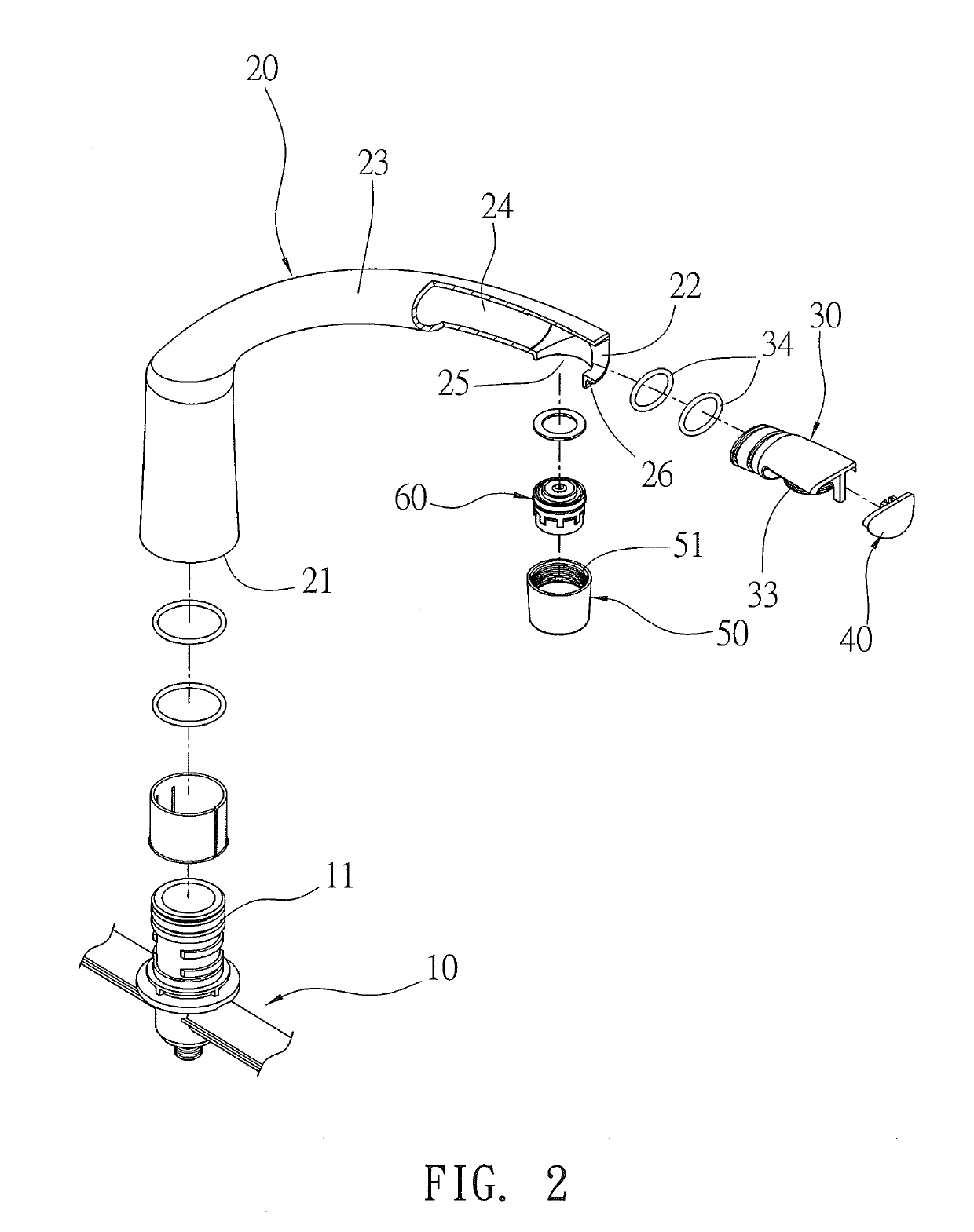 Curved Plastic Faucet