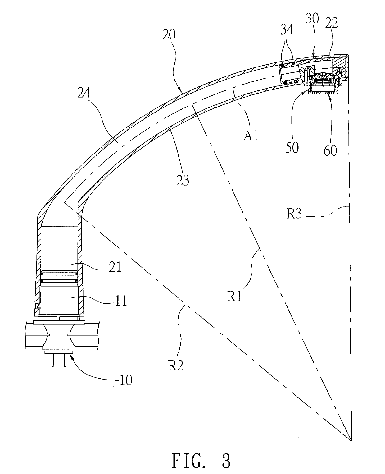 Curved Plastic Faucet