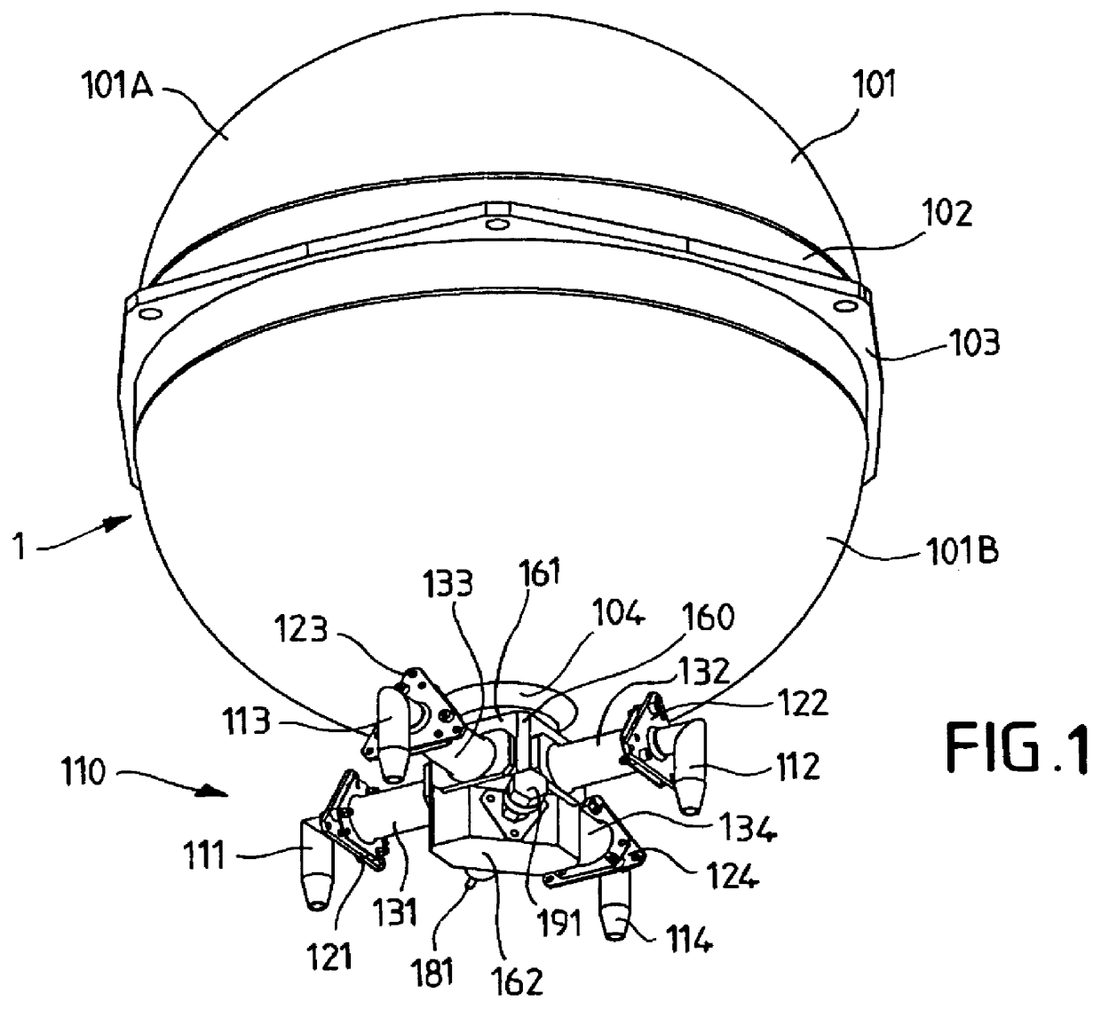 Compact single-propellant unitary propulsion system for a small satellite