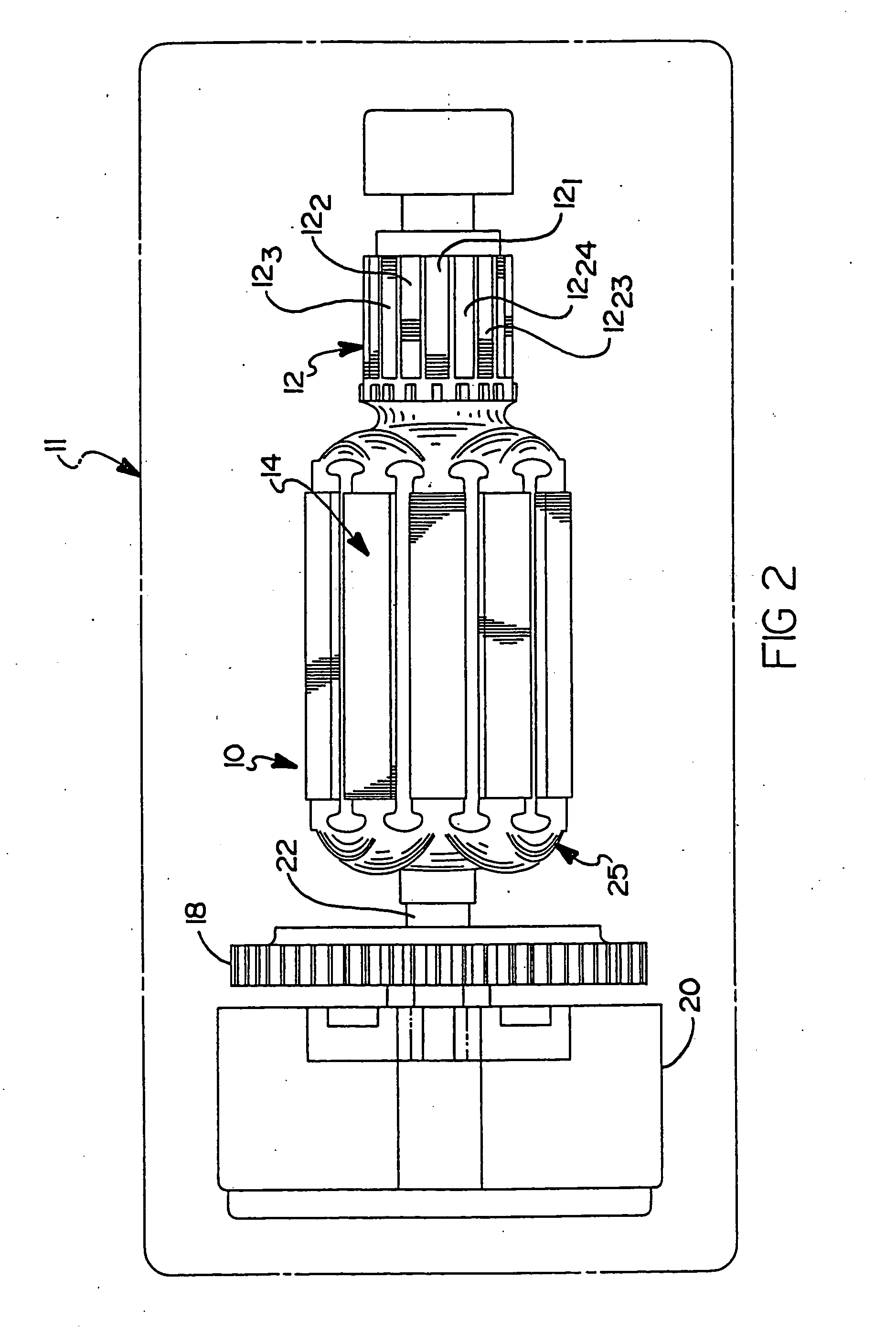 Motor armature having distributed windings for reducing arcing