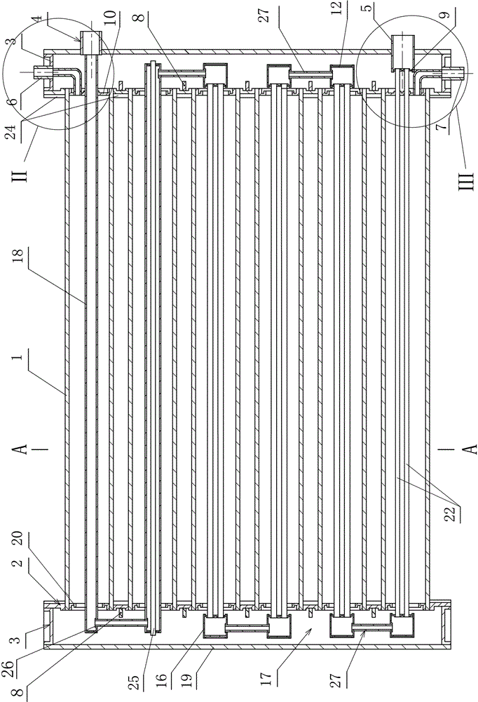 Header body shell tube communication pressure-bearing heat exchanger