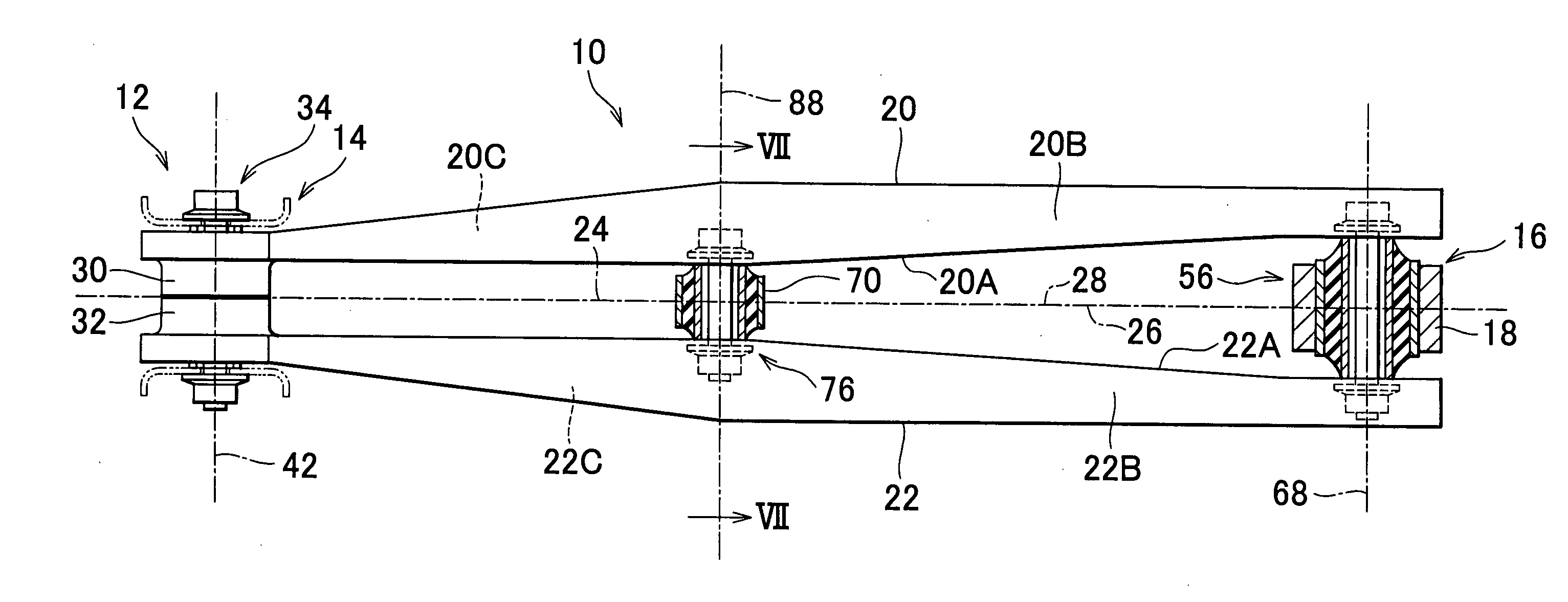 Vehicle suspension arm