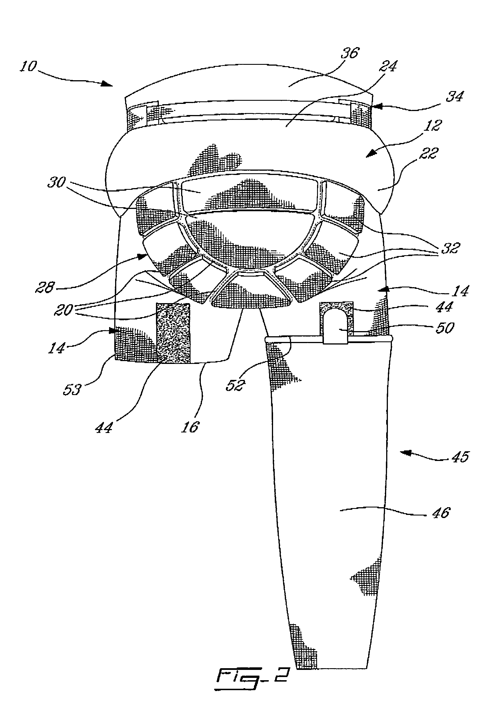 Sports pant with outer shell and sock attachment system