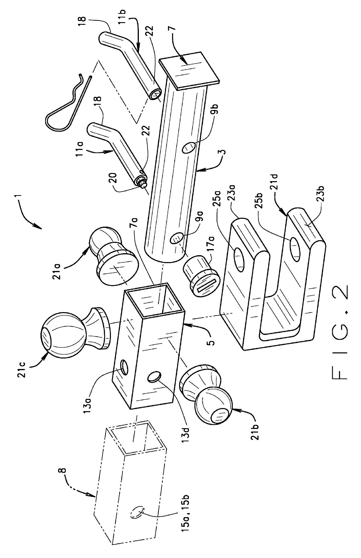 Multiple ball size/clevis hitch