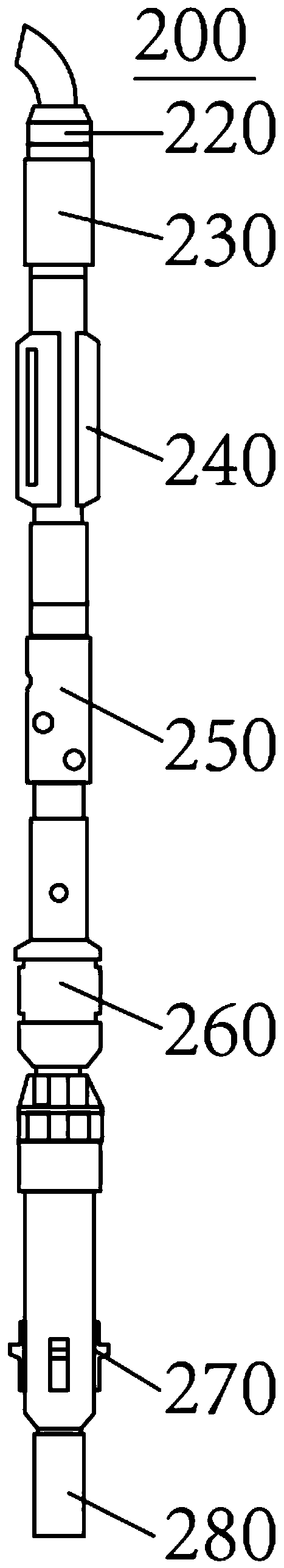 Whole path and infinite stage segmented fracturing tool and use method thereof