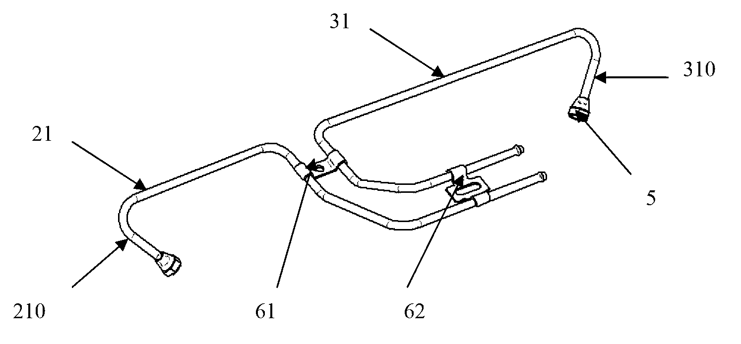 Pressure difference measuring system of automobile postprocessor