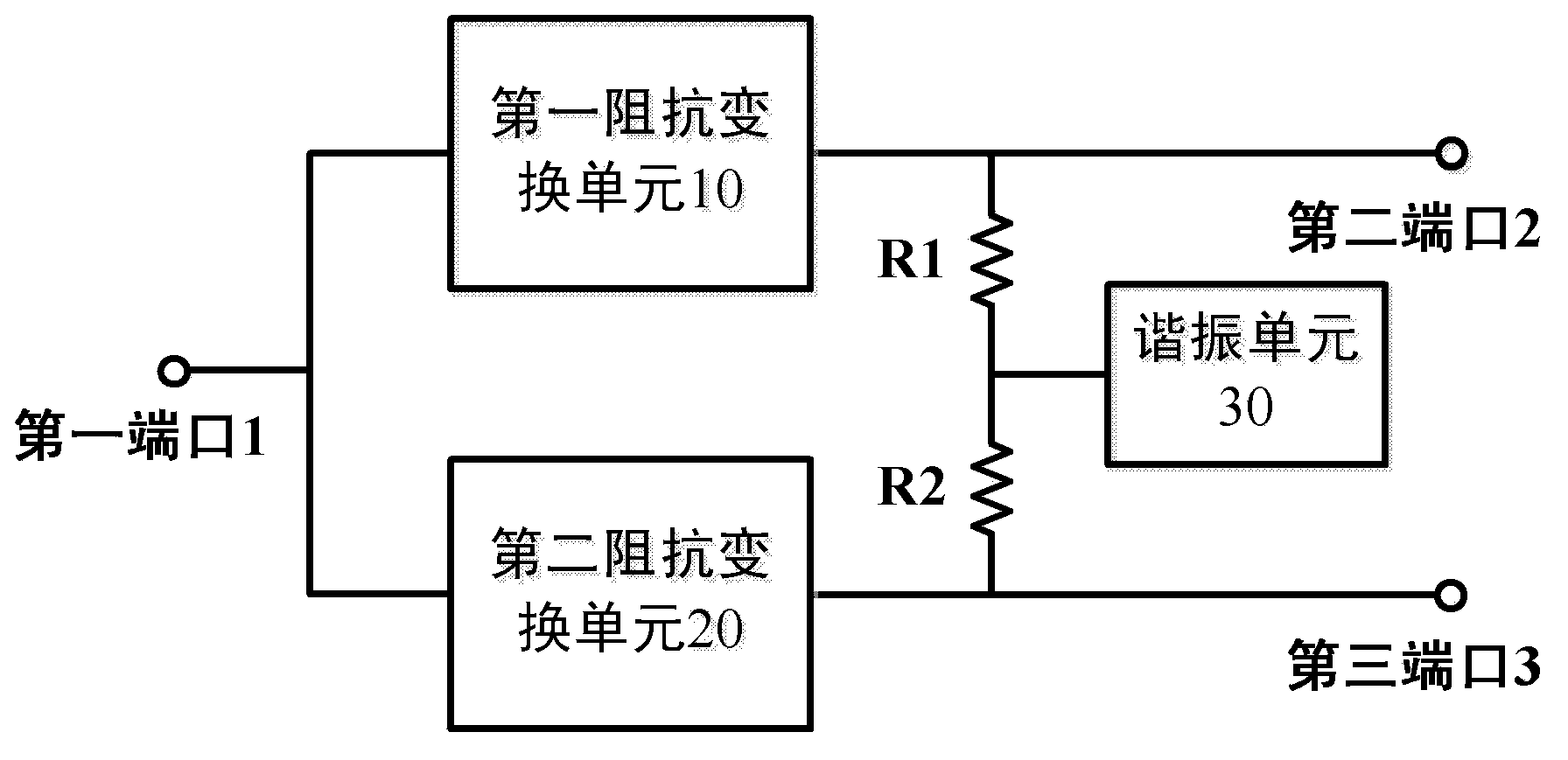 Miniaturized wideband power splitter circuit