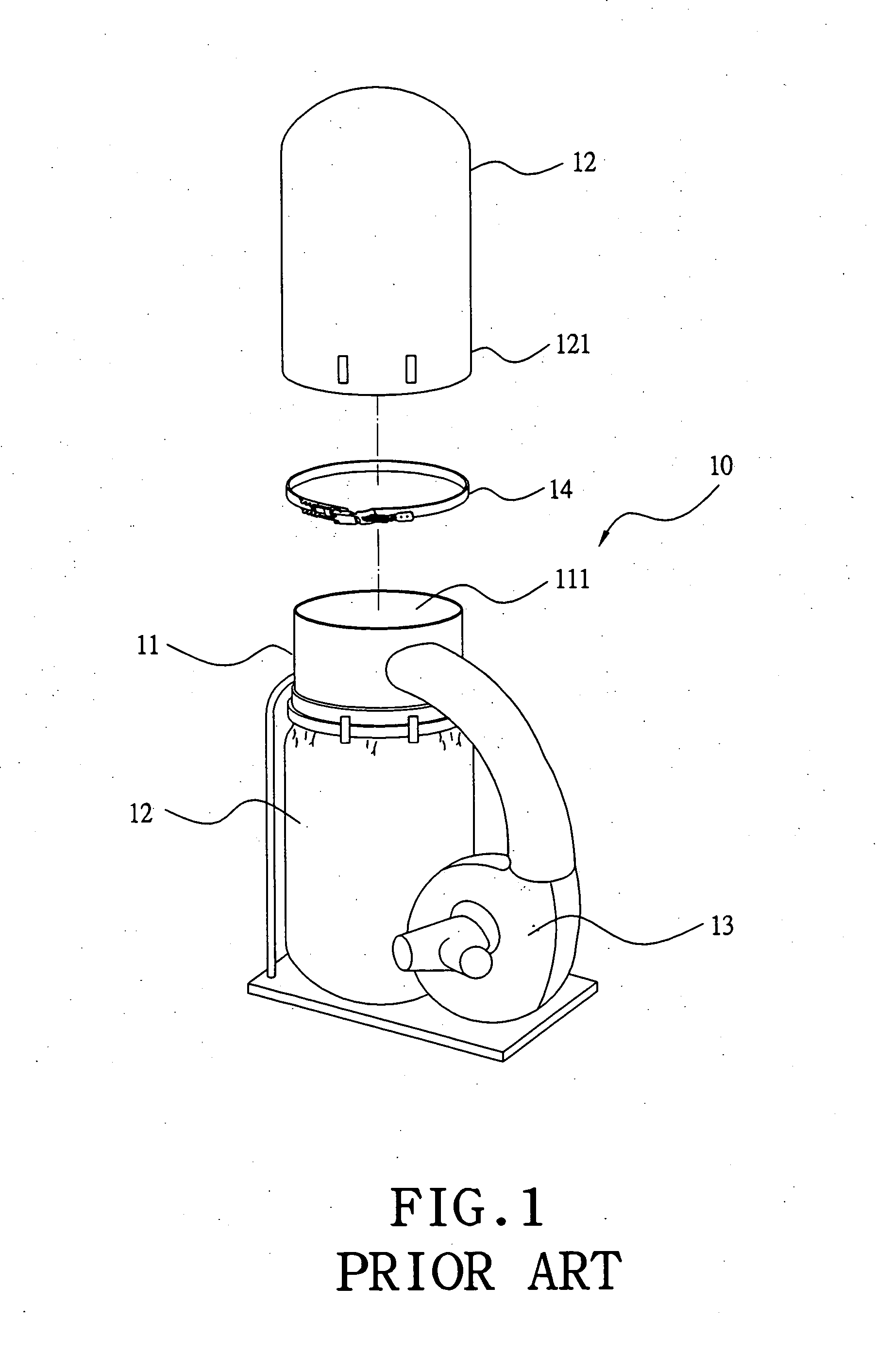 Device for fixing a dust-collecting bag on a dust-collecting machine