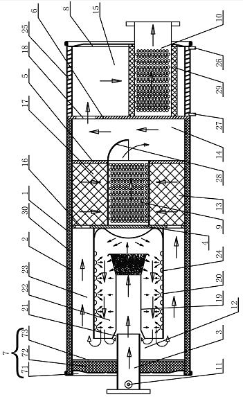 Nozzle type catalytic muffler for automobile diesel engine