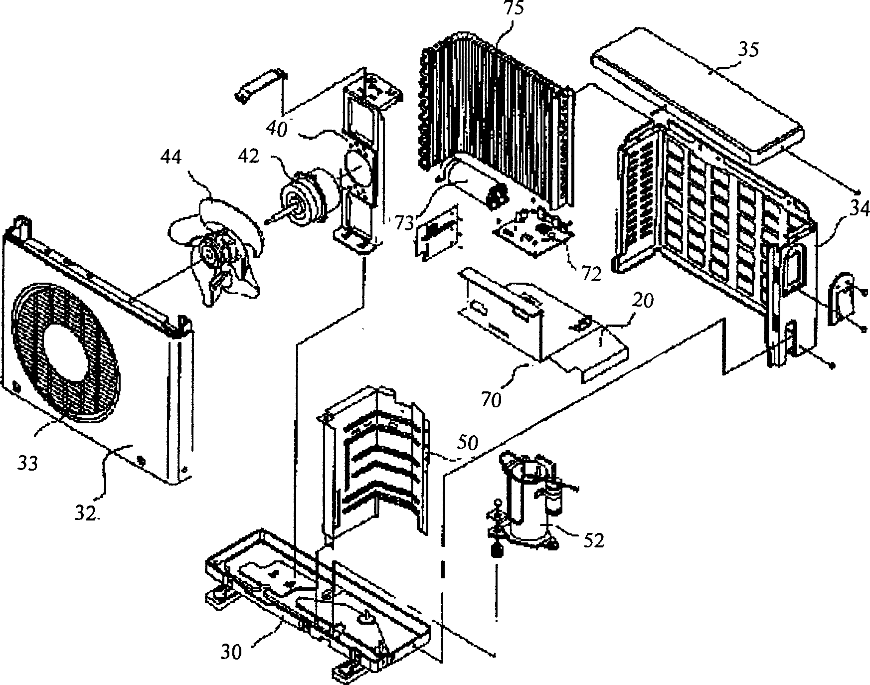 Outdoor unit for air conditioner with loudspeaker