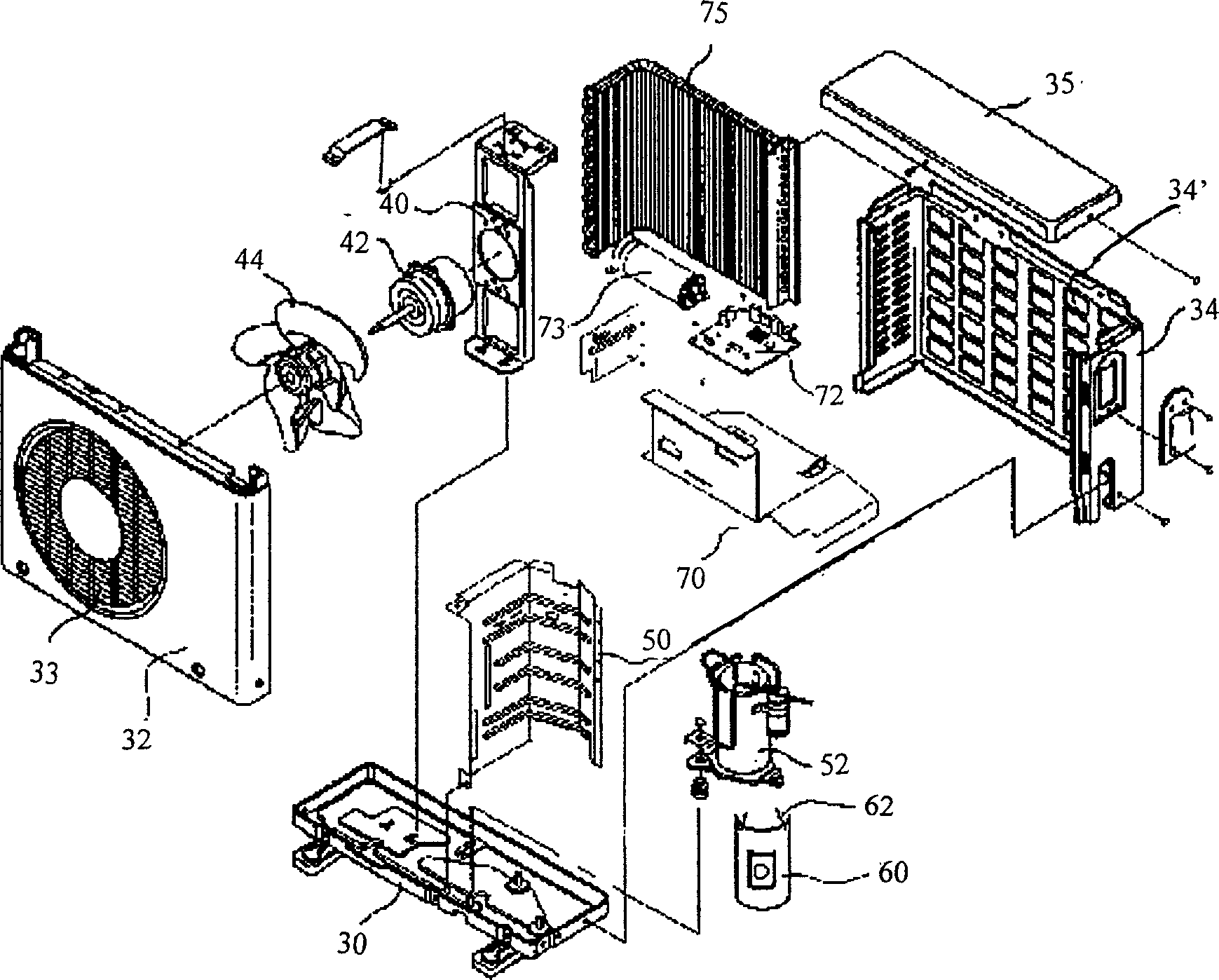 Outdoor unit for air conditioner with loudspeaker