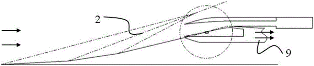 A rectangular inlet binary hypersonic variable geometry inlet, its design method and working method