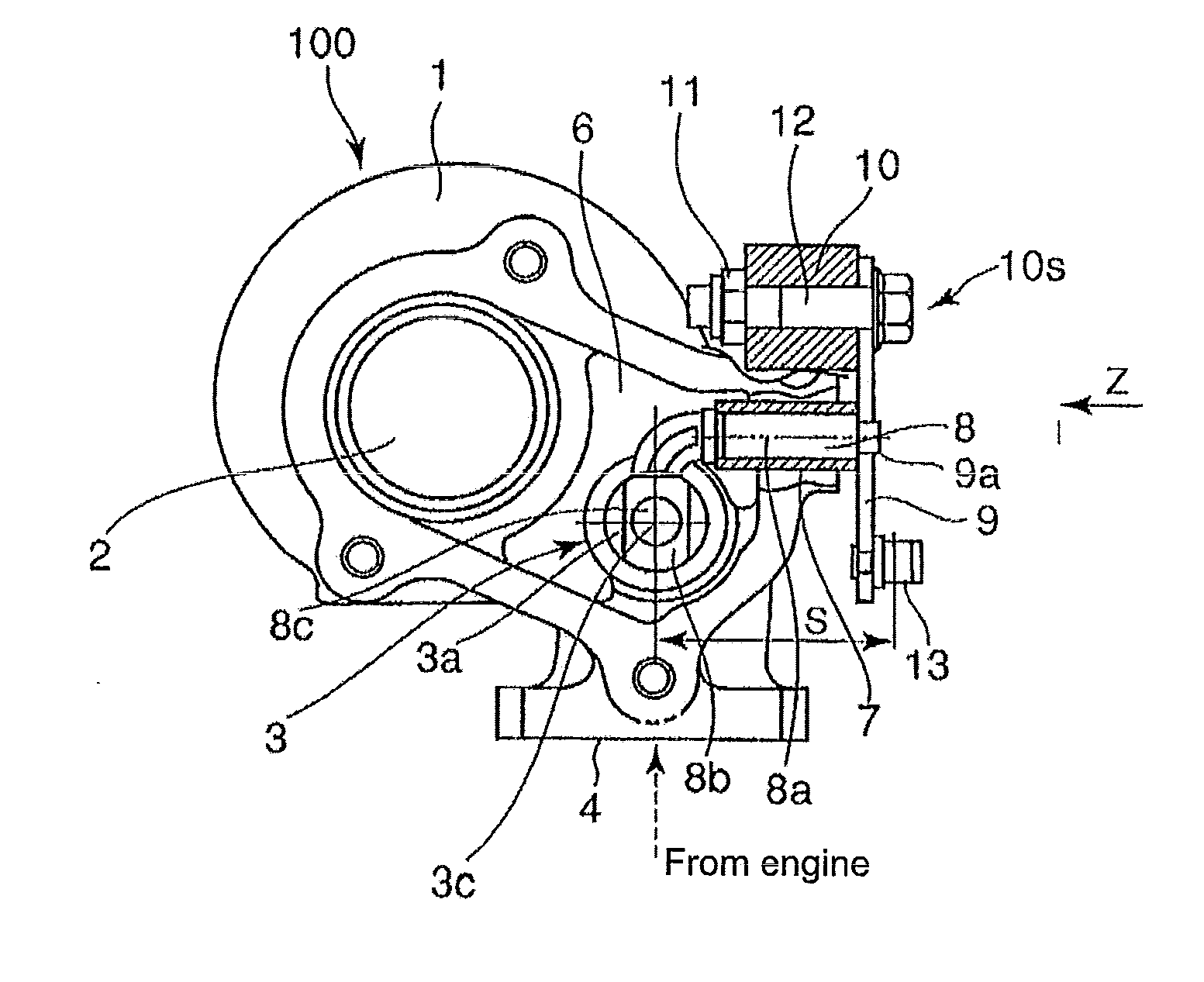 Exhaust turbine equipped with exhaust control valve