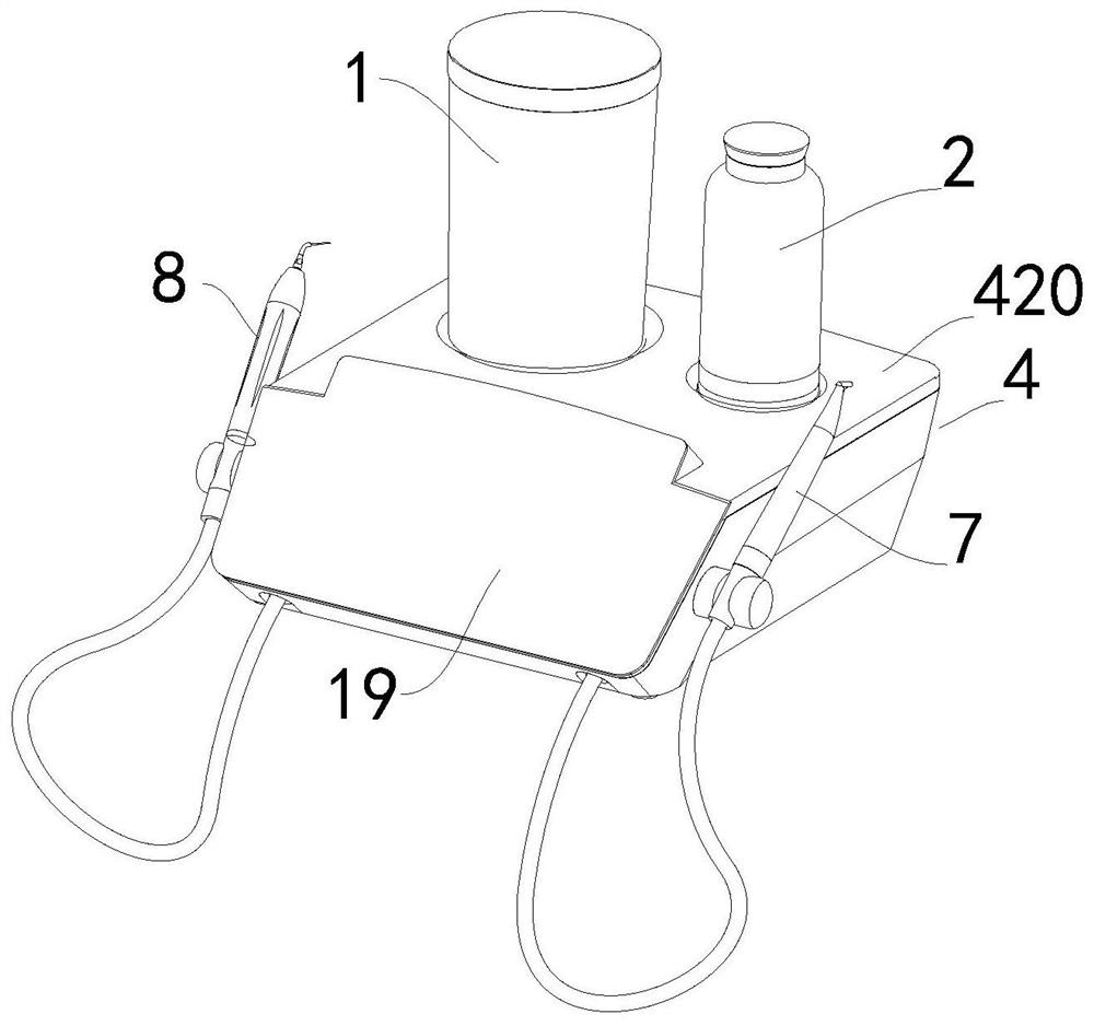 Dental sand blasting and ultrasound integrated cleaning and therapy equipment