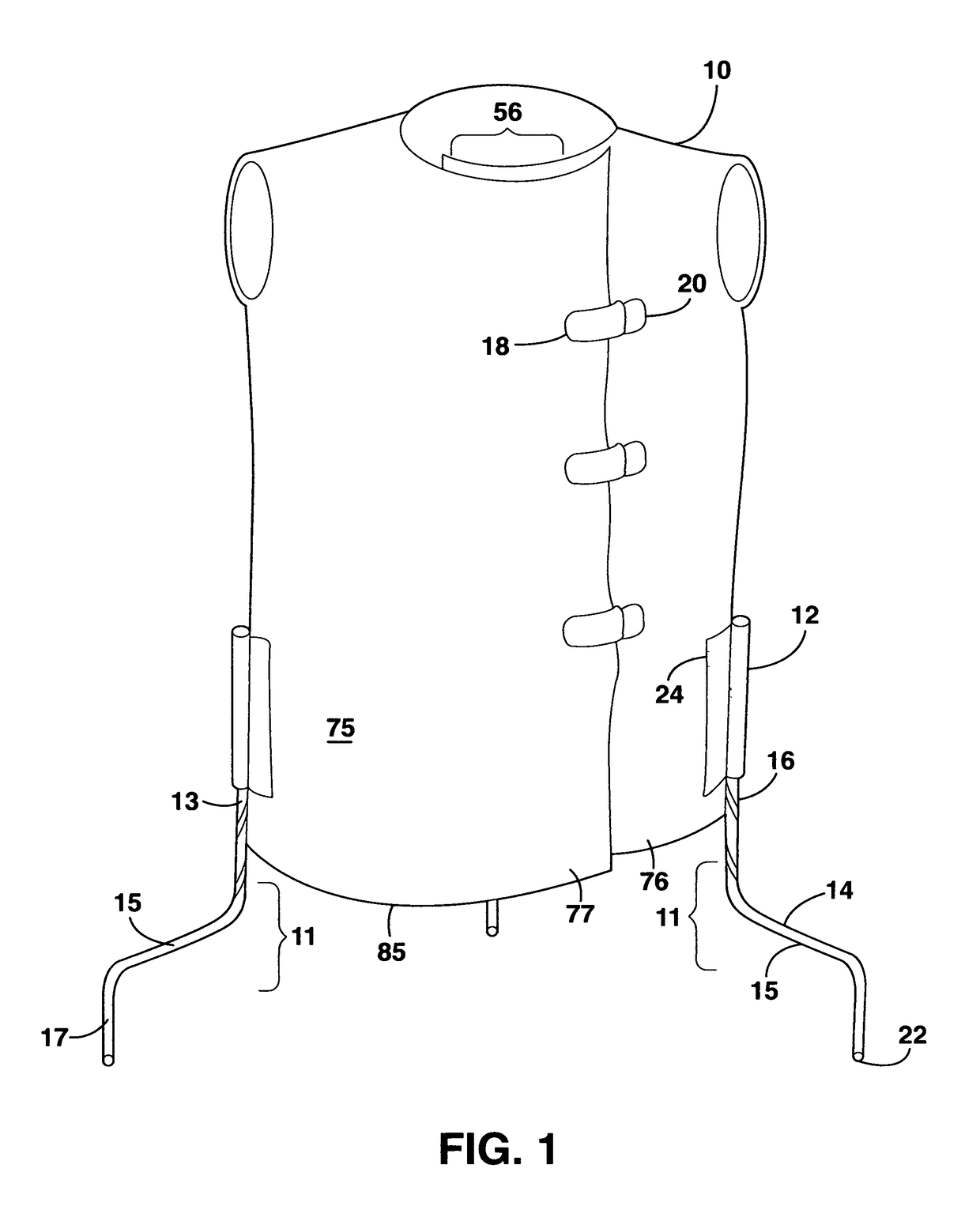 Supported radiation protective garment