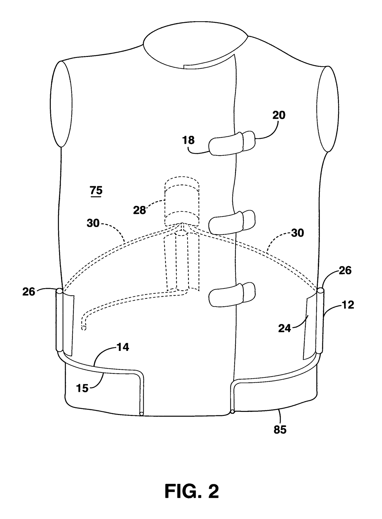 Supported radiation protective garment