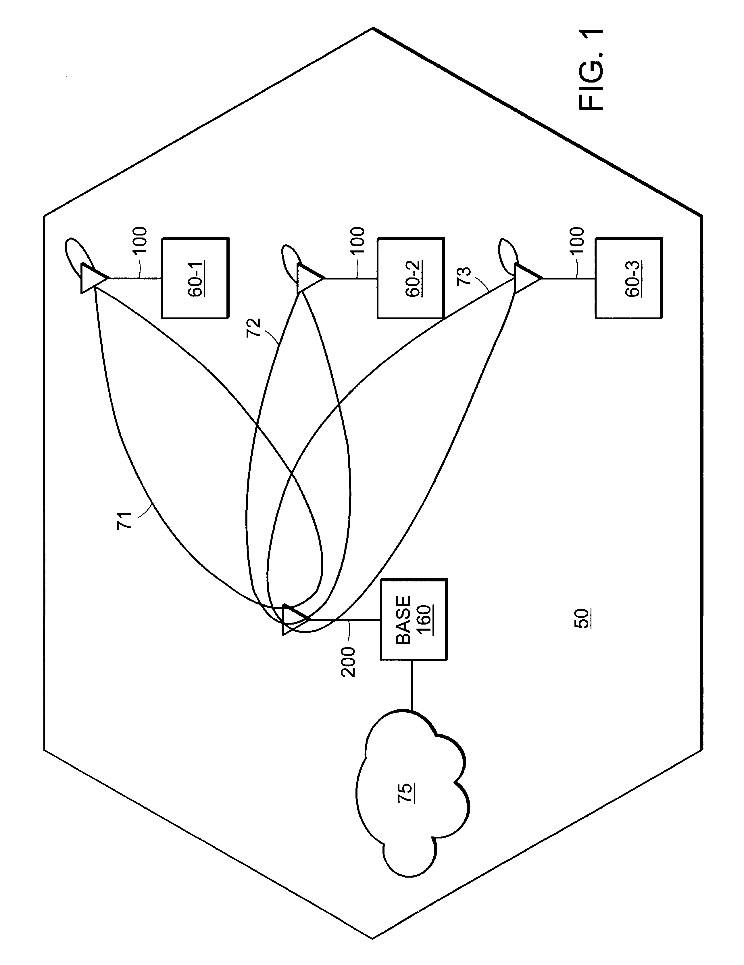 Adaptive antenna for use in same frequency networks