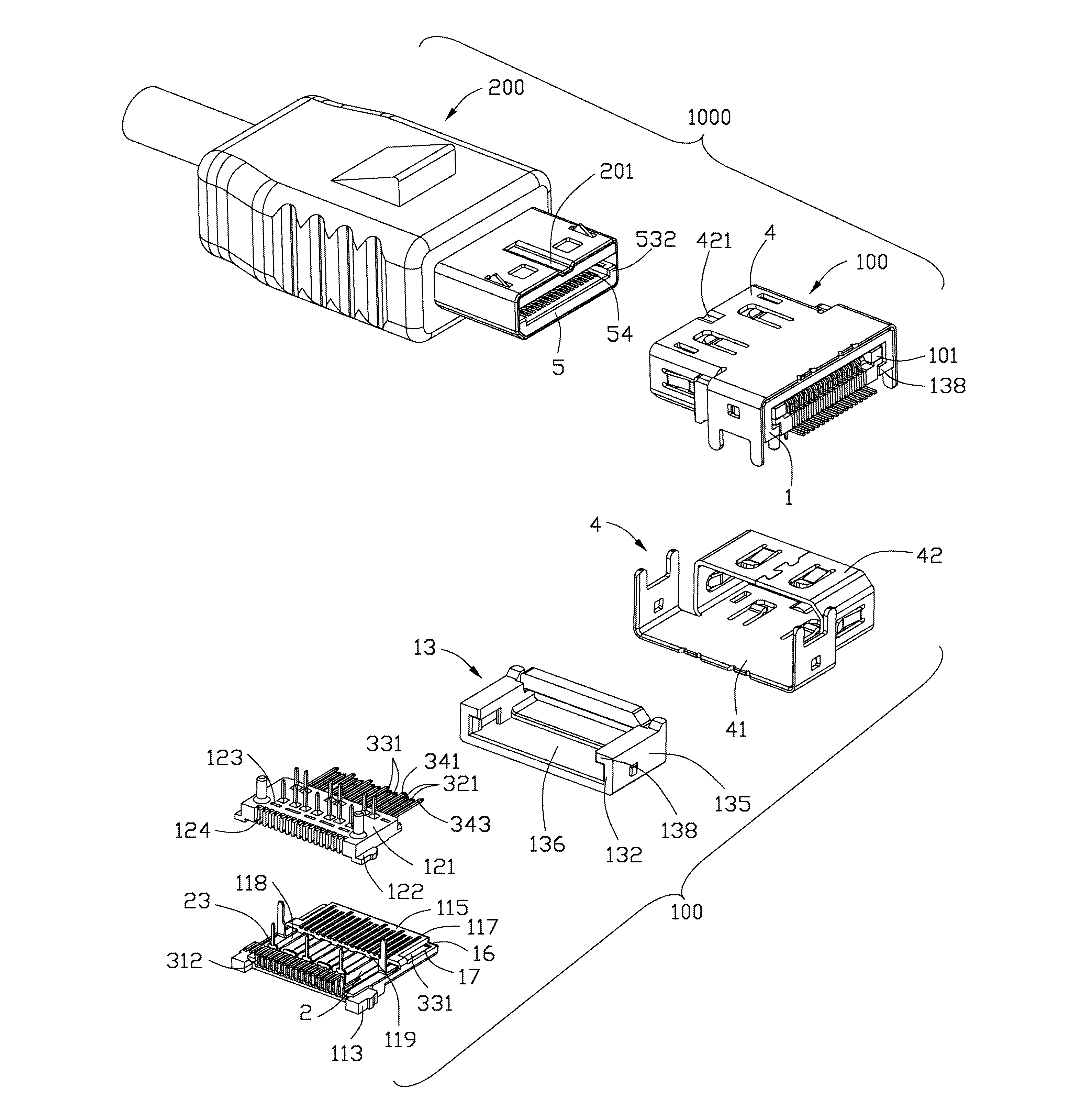 Electrical connector with improved mating member having anti-mismating portion for preventing incorrect insertion