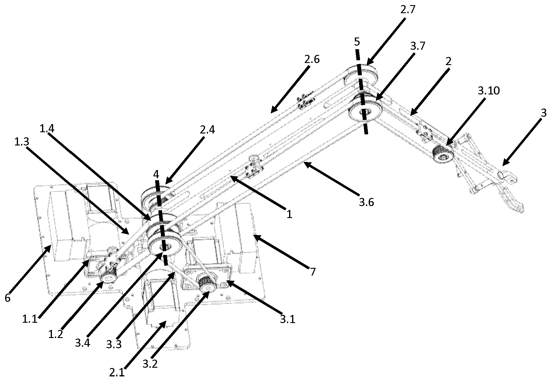 Light mechanical arm mechanism