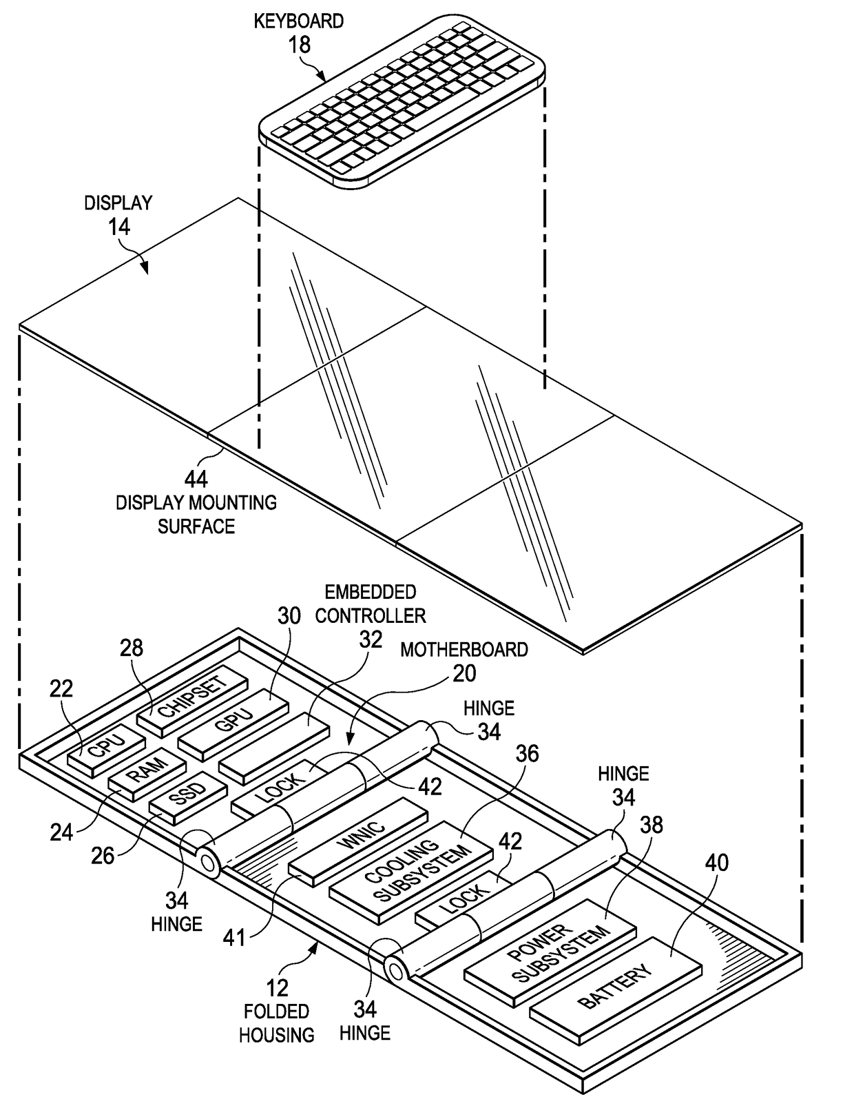 Flexible Information Handling System Display User Interface Peripheral Keyboard Configuration