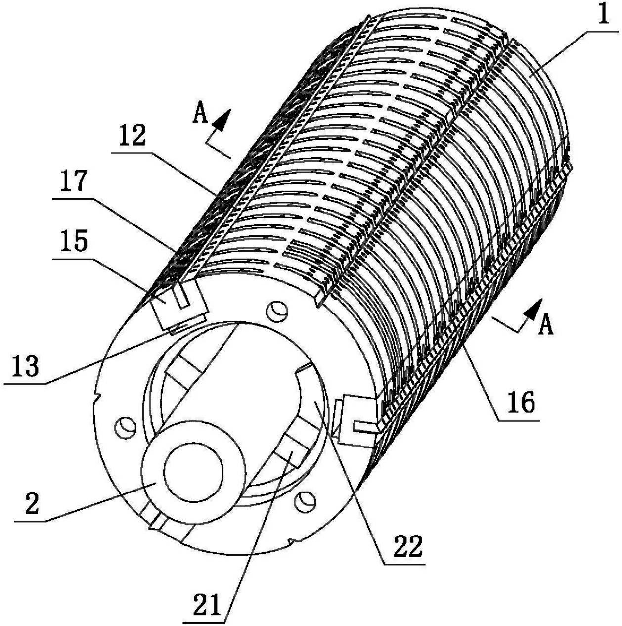 Folding roller of folding machine used for folding continuous sheets