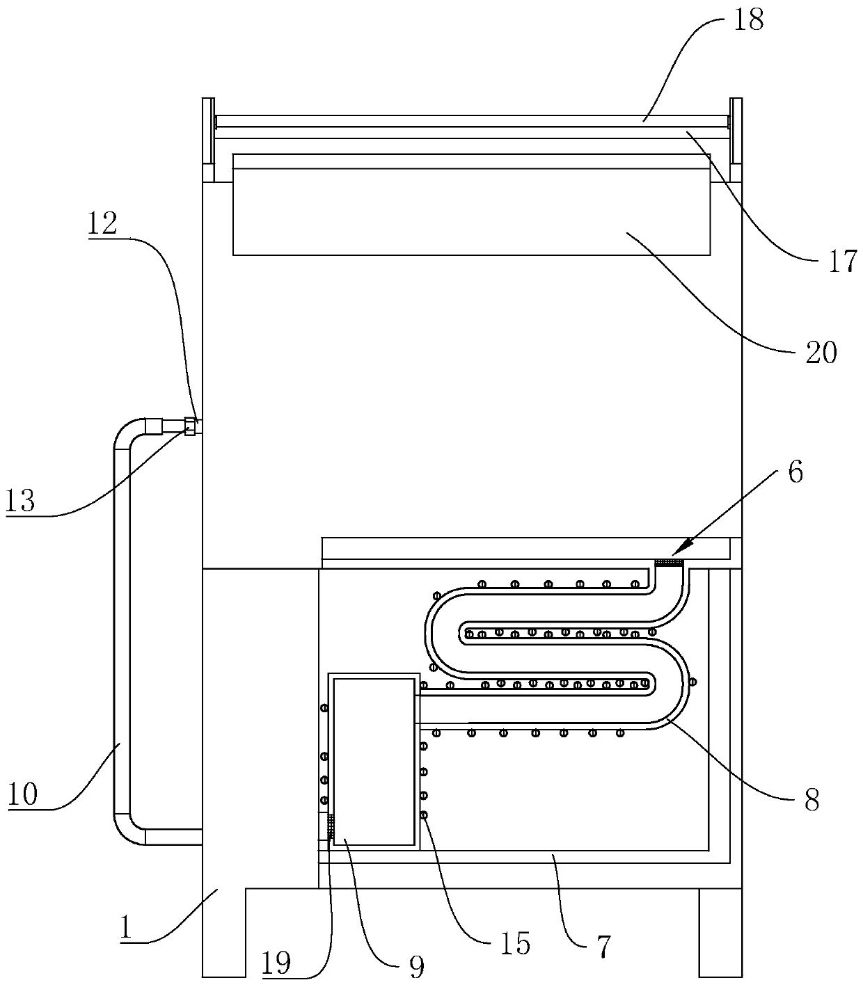 Back coating device and compound machine using same