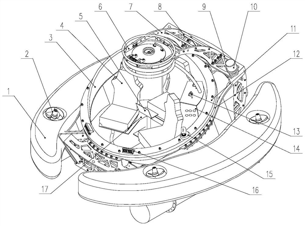 A fully light-transmitting spherical manned cabin sightseeing submersible