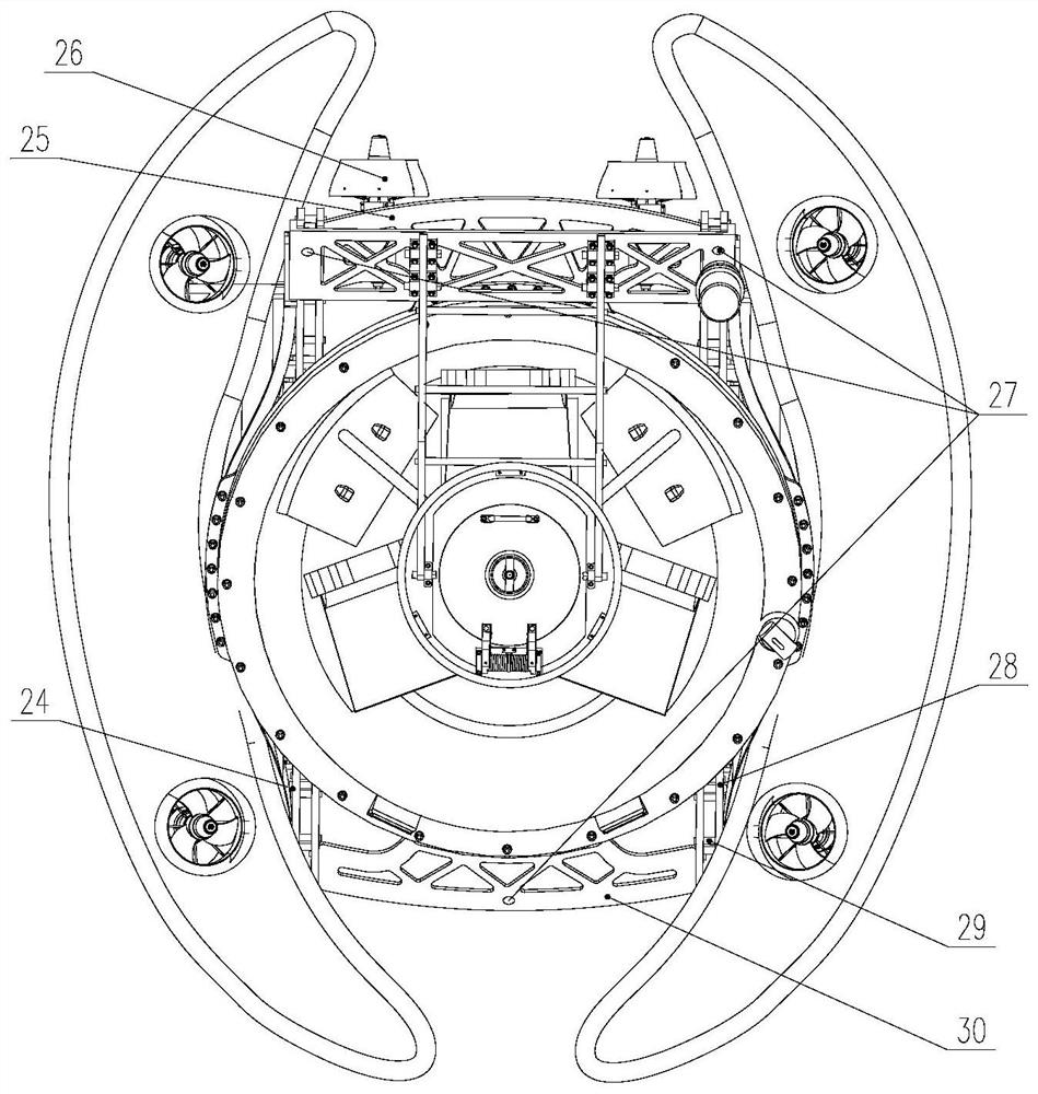 A fully light-transmitting spherical manned cabin sightseeing submersible