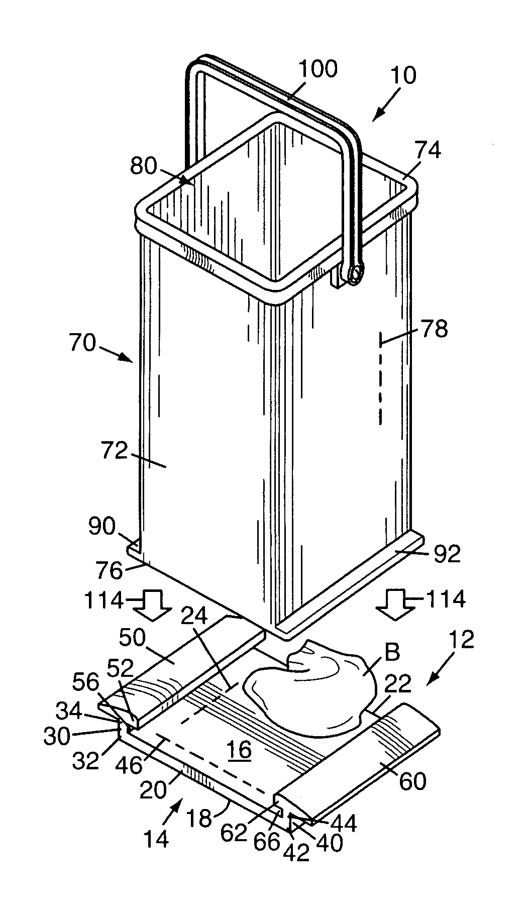 Trash receptacle unit