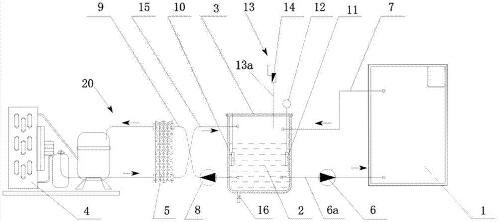 Cooled sealed disinfection device used for cleaning food with ozonized water