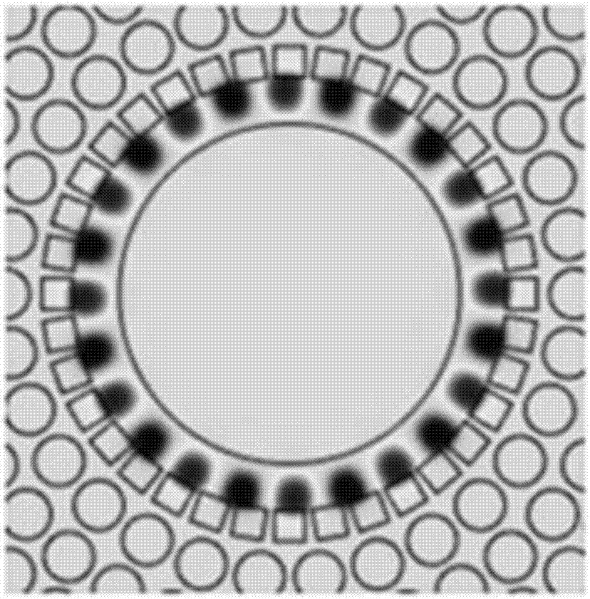 Photonic crystal fiber capable of transmitting 22 photon angular momentum modes