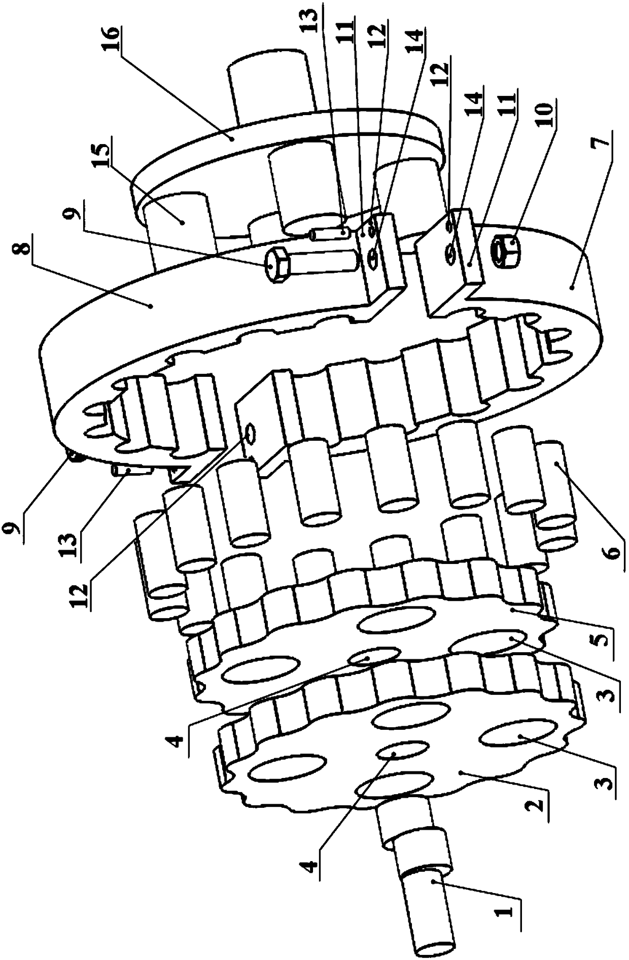 Cycloidal-pin gear speed reducer