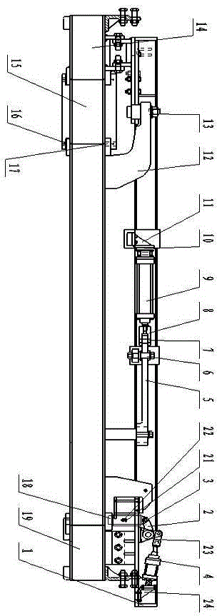 Turnout device for monorail crane in coal mine