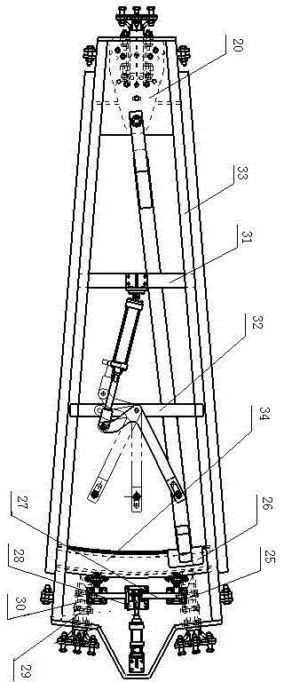 Turnout device for monorail crane in coal mine