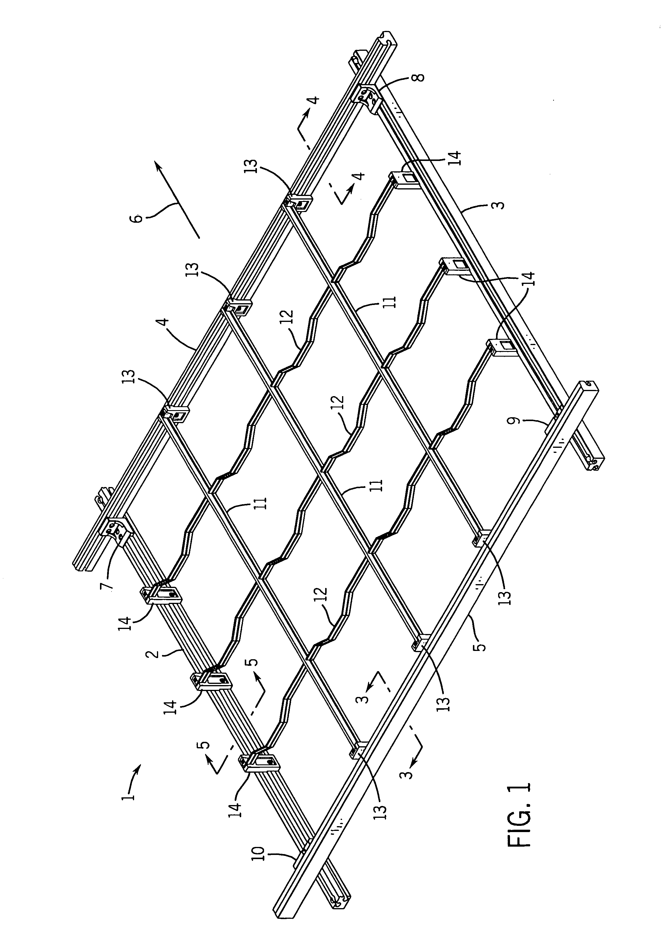 Locator bracket for the lower frame assembly of a blanking tool