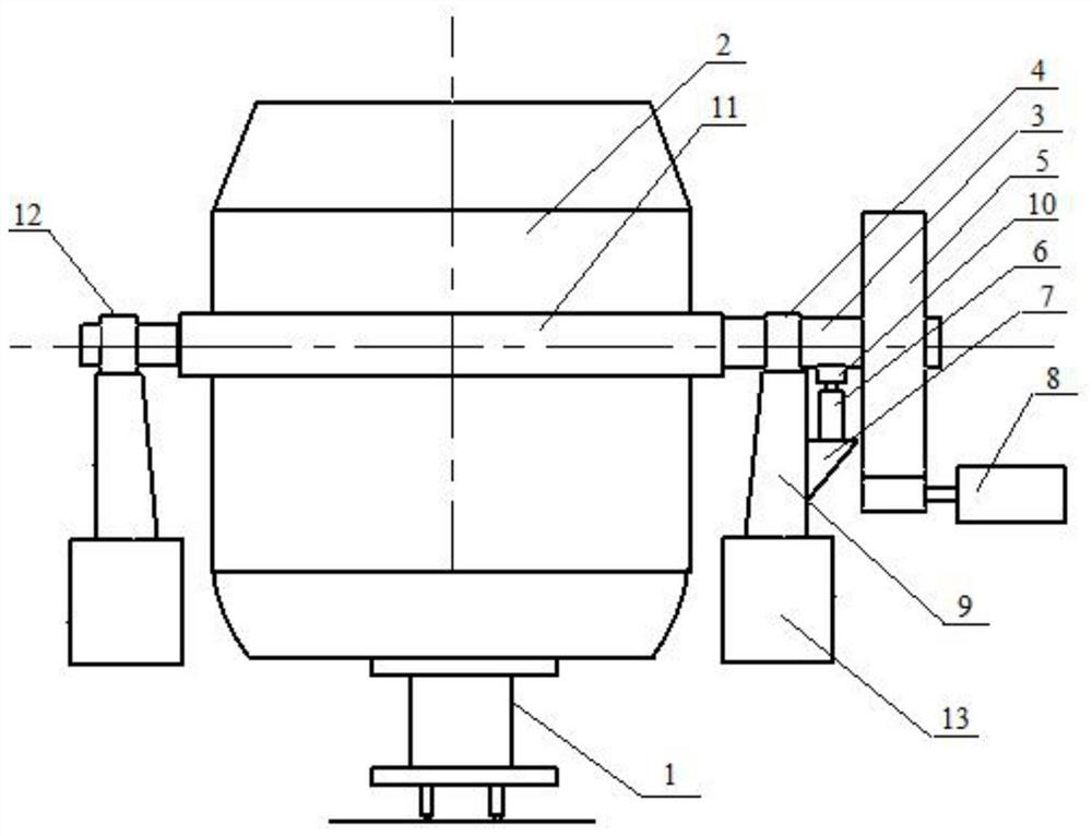 A method for replacing the trunnion bearing on the drive side under abnormal conditions in a steelmaking converter