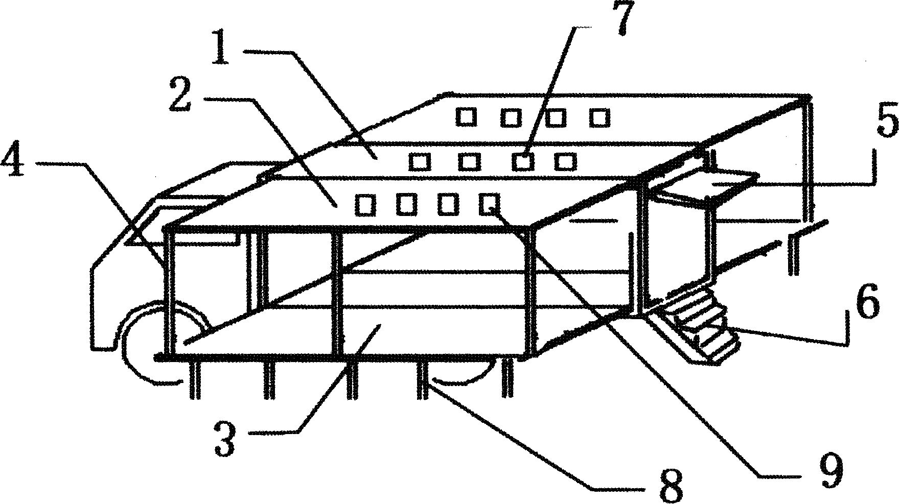 Mobile exhibition platform carriage