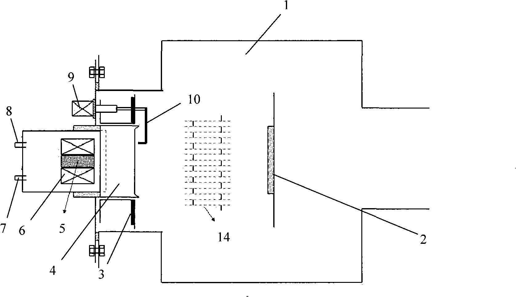 Apparatus for improving electrical arc ion plating deposition film quality