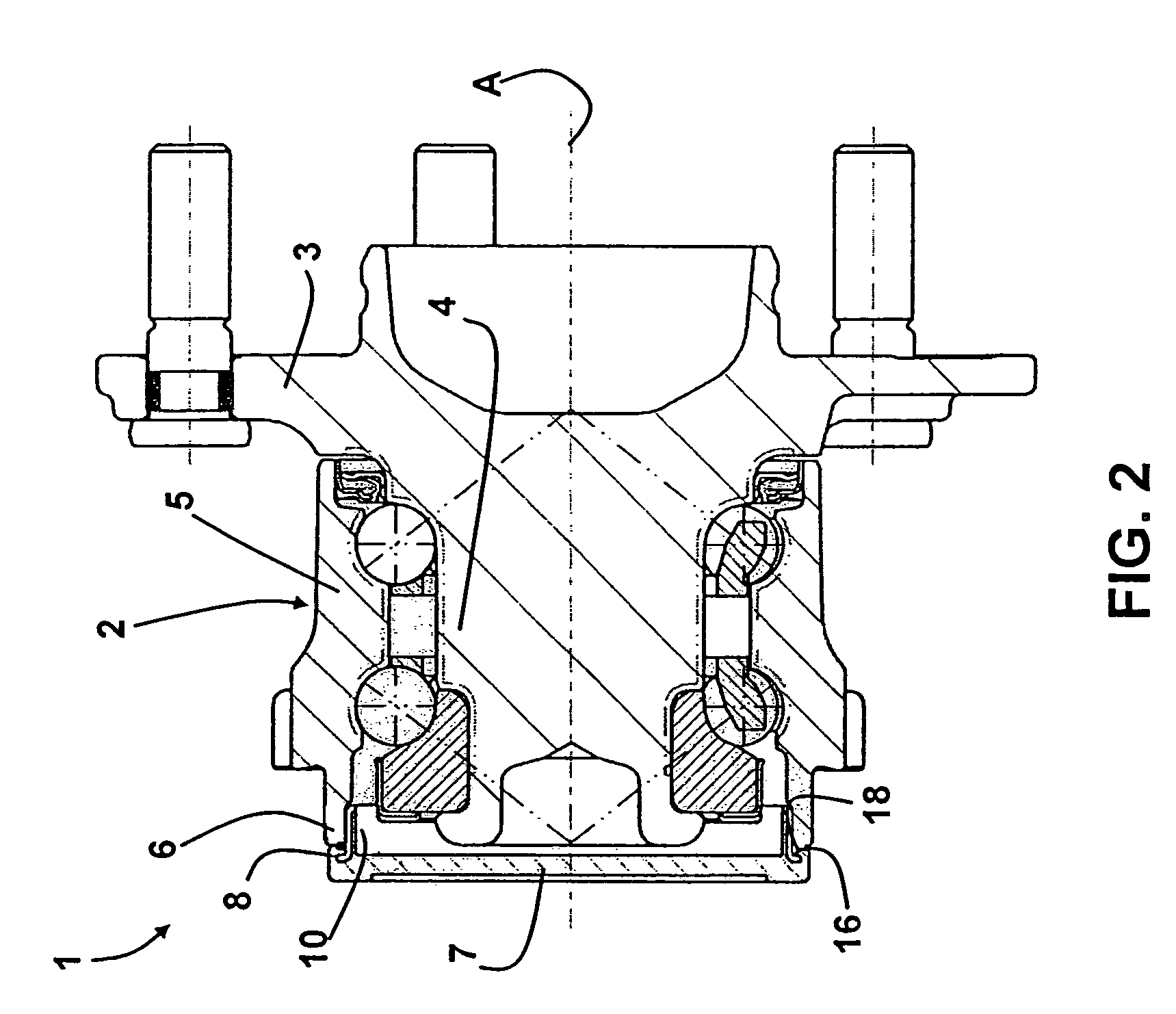 Sensor-holding lid for a wheel hub bearing