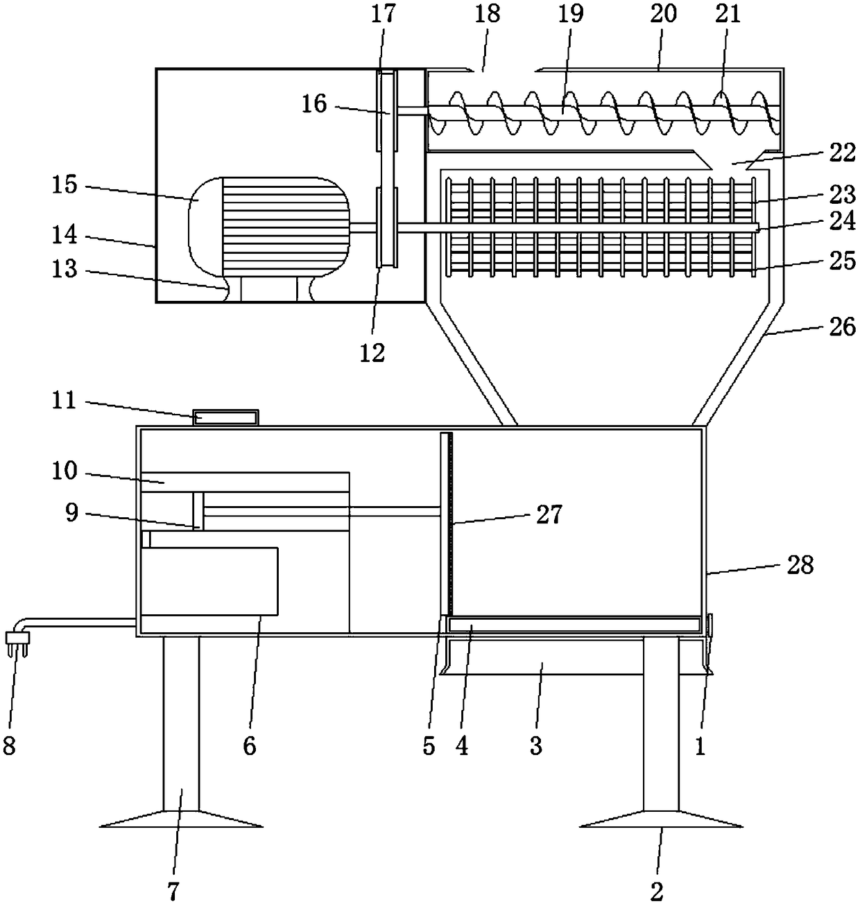 Agricultural ecological garbage environmental-friendly treatment device