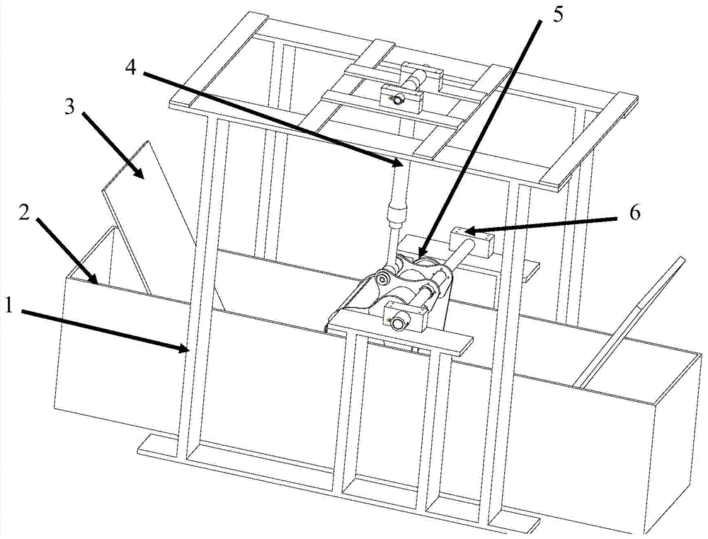 A wear test device for excavator bucket