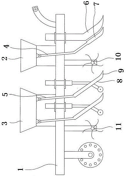 Wheat sowing and fertilizer applying machine