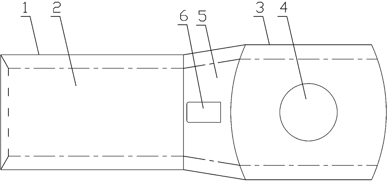 Narrow head terminal, production method of the narrow head terminal and special expanding device