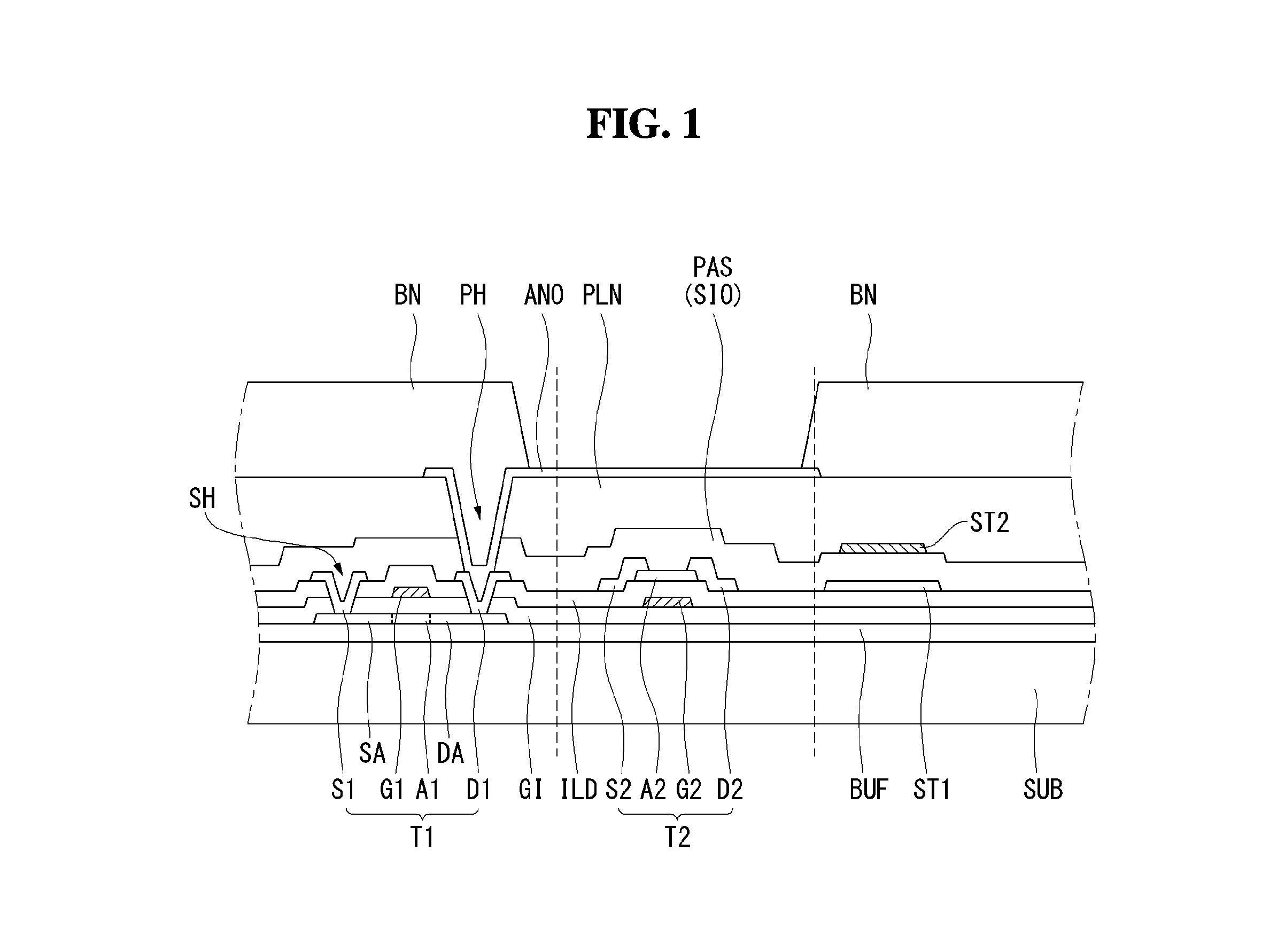 Thin Film Transistor Substrate and Display Using the Same