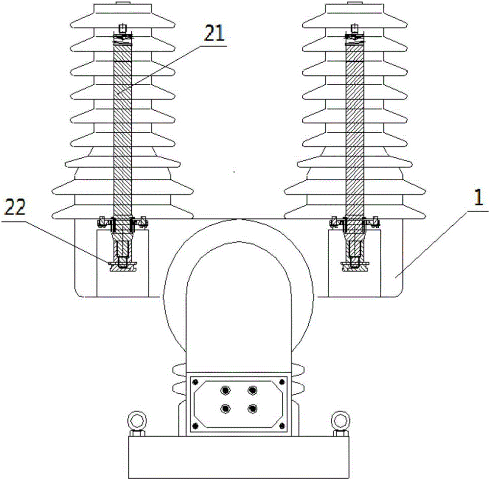 Primary fuse operable outdoor voltage transformer assembly