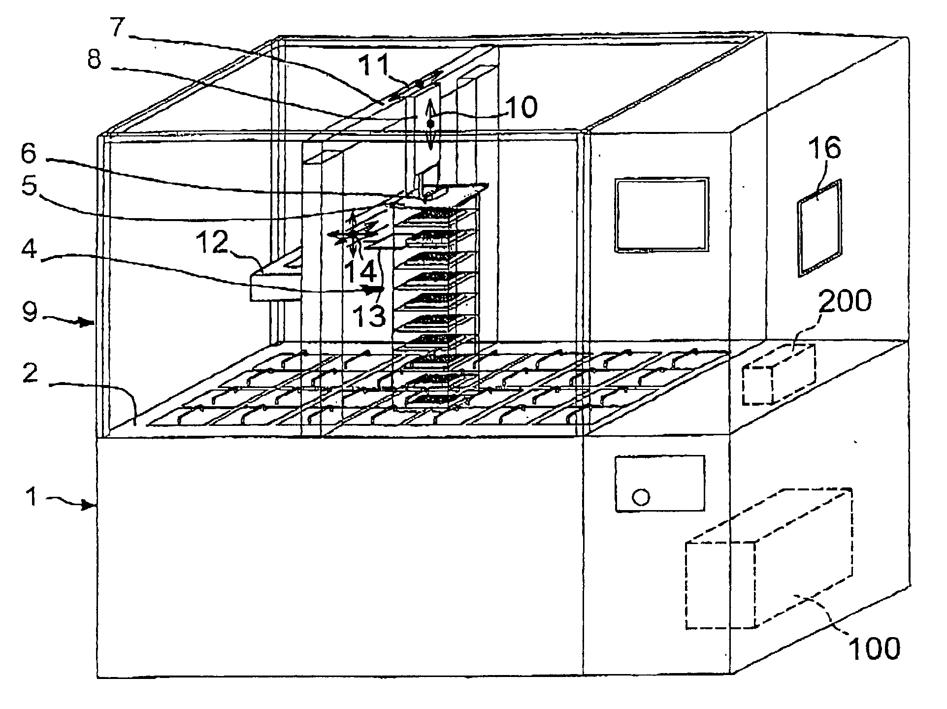 Work enclosure having article supports that obstruct access openings