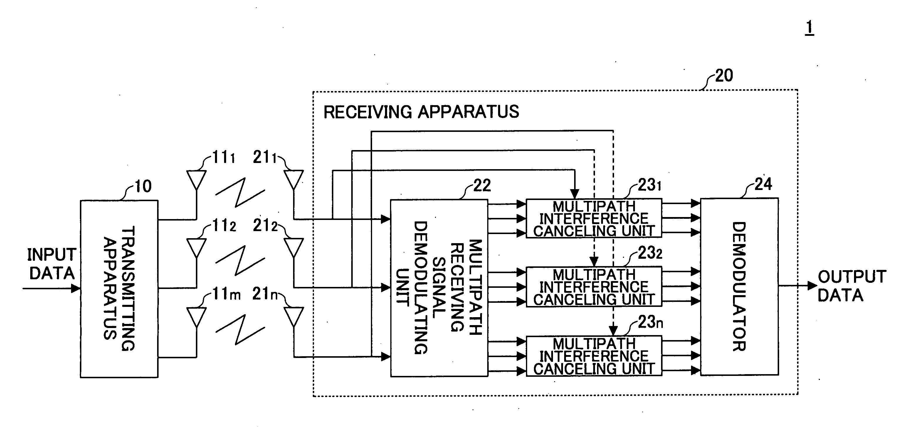 Receiver apparatus, receiving method, and wireless communication system